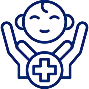 Pediatric clinic icon the healthcare marketing