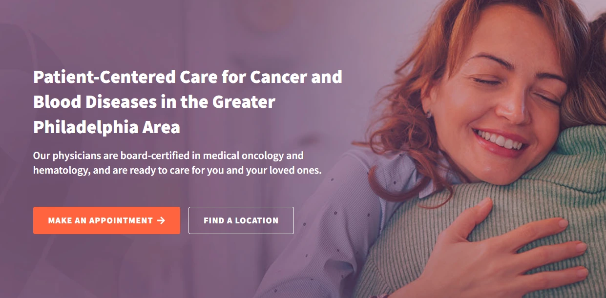 Website homepage designed for a healthcare organisation