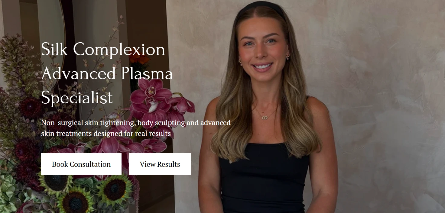 Website homepage designed for an aesthetic clinic
