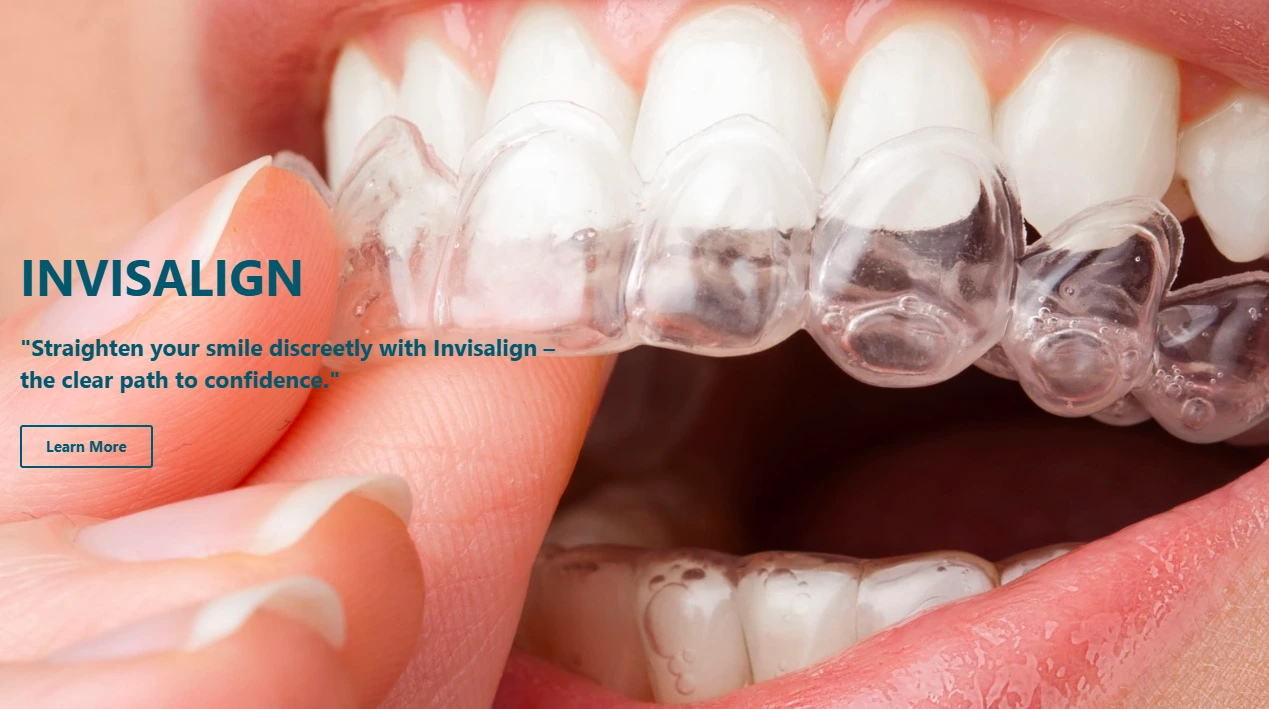 Website homepage designed for a dental clinic